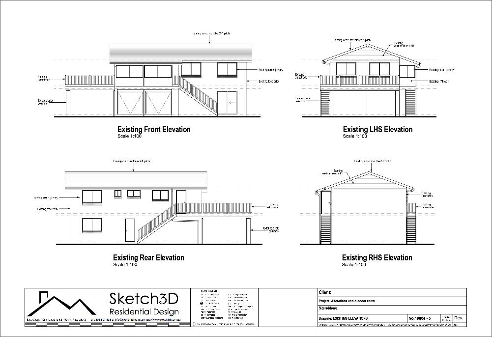 Example deck, house extension and alteration plans near Brisbane